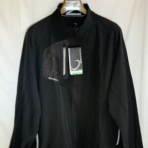 NWT Zero Restriction Men's Z700 Full Zip Windwear Lightweight Jacket -Black -XXL